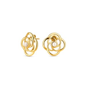 Brincos One Dourados Rose Blossom Pearl OJRE04D