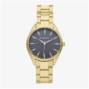 Relógio Radiant Dourado Gris M. Radiado Preto Riscos Dourados RA662204