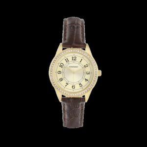 Relógio Radiant Dourado Audrey Bracelete Castanha Zirc Aro RA670205