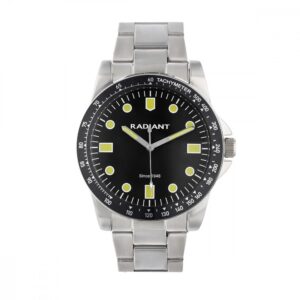 Relógio Radiant Robert M. Preto Tachymetro T.Aço RA677203