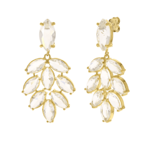 Brincos Eugénio Campos Dourado Glamour Quartzos Navete 114.C061.D.1.00