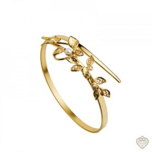 Escrava Saudade Dourado Noivas Sto. António Folhas e Perolas 1EC-FL0413