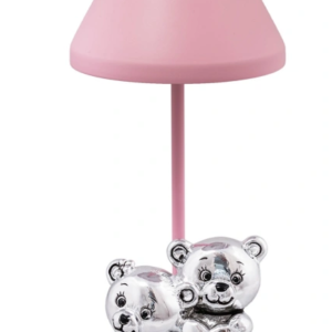 Candeeiro Luz Presença Ursinhos 22cm Rosa 4BI-DHBA4229-03R