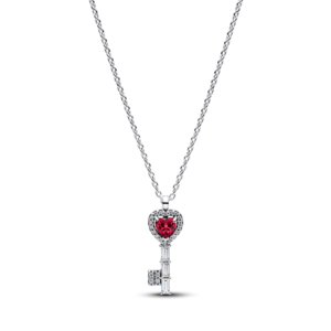 Colar Pandora Heart key Cherries Jubillee Red Crystal Zirconias 394392C01-45