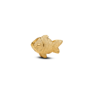 Encaixe Pandora Shine Mini Textured Fish 14k Gldpltd 764522C00