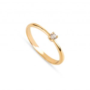 Anel FR Jewels Solitário Zircónia 4 Garras OOAN005980