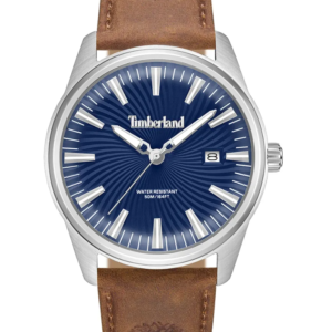 Relógio Timberland Birch Road 3H M/azul B/pele castanha TDWGB0083103