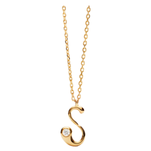 Colar Pdpaola Letra S dourado 2026 CO01-B92-U