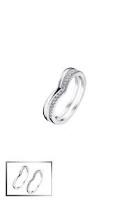 Anel Lotus 2 em 1 “Wishbone” 1 Liso 1 Zirc LP1992-3/112