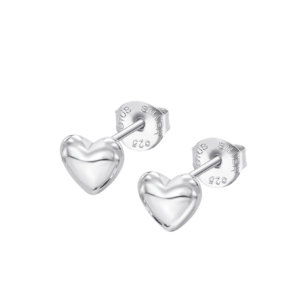 Brincos Lotus Silver Coração Polido Bojudo LP3897-4/1