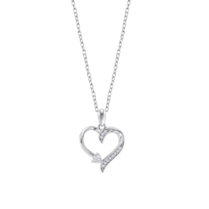 Colar Lotus Silver Coração P. Br Seta LP3916-1/1