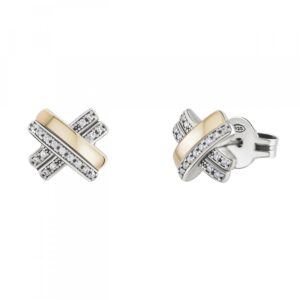 Brincos Tashi Ouro e Prata Knot MT.TN.CE0001.00.00