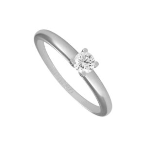 Anel Monseo Ouro Branco Solitário Brilhante 4 Garras AN2512.119271