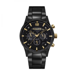 Relógio Police Driver M. Preto Pormenores Dourado T. Preto PEWJK2002802M