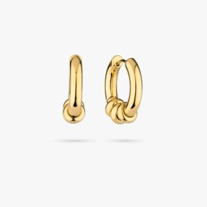 Argola Radiant Dourado Knots 14mm RY000385