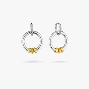 Argola Radiant Dourada Knots Contra Argola Bicolor Amovível RY000390