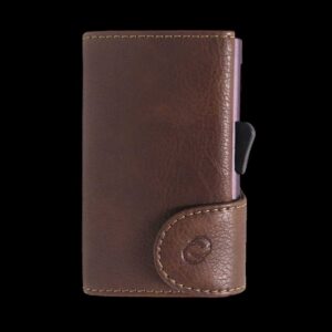 Carteira C-Secure Special Vintage Castanho Pesponto Camel Porta-Moedas 75C03SVCP