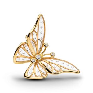 Encaixe Pandora Shine Oversize Butterfly 14k GoldPlated Zirc UV Resin 764487C01