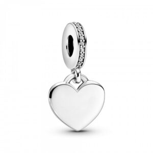 Encaixe Pandora Engravable Heart Dangle Cubic Zirconia 798761C01
