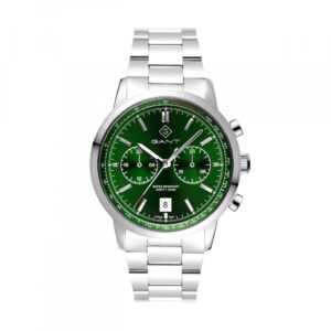 Relógio Gant Bergamo 42 Verde Aço Prateado G196003