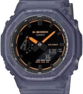 Relógio G-Shock Classic Preto Translúcido Pormenores Laranja GA-2100K-2AER