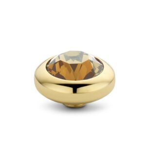 Encaixe Melano Vivid CZ set 5mm M01SR 9011 G Champ