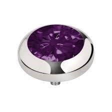 Encaixe Melano Vivid CZ Setting 07mm SS M01SR 9012 SS Aubergine