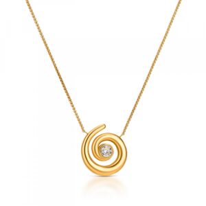 Colar One S Chess Spiral Gold OJCHN01G