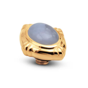 Encaixe Melano TW Victorian Gem GD Blue Lace Agate TMH3GD10203