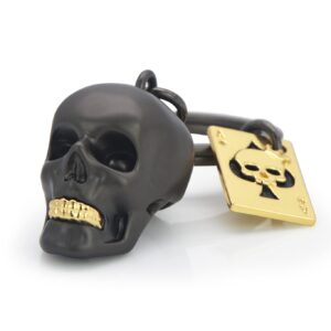 Porta-Chaves Metamorphose Caveira Carta Preto/Dourado MTM137-01